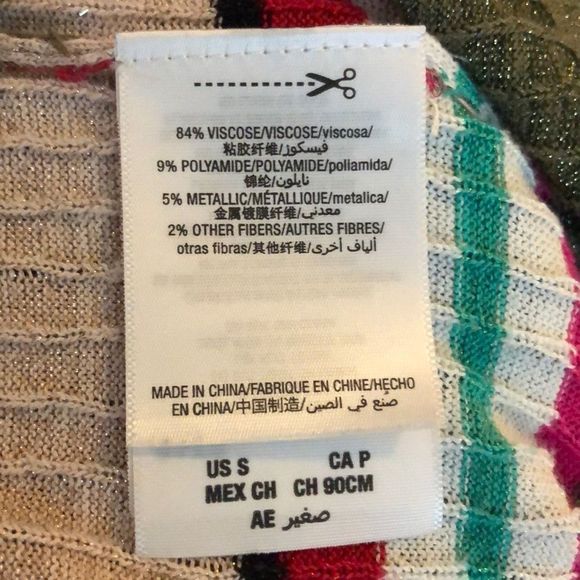 Juicy Couture Sparkle Multi Stripe Ribbed Long Sleeve Sweater - Picture 10 of 13